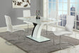 NATASHA Modern Dining Table w/ Starphire Glass Top image