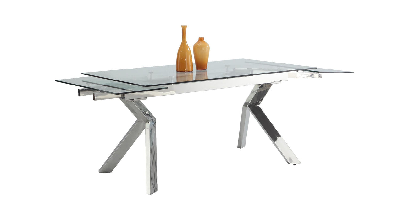 ELLA Contemporary Extendable Dining Table w/ Steel Legs