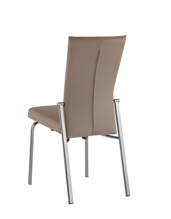 MOLLY Contemporary Motion-Back Side Chair w/ Brushed Steel Frame