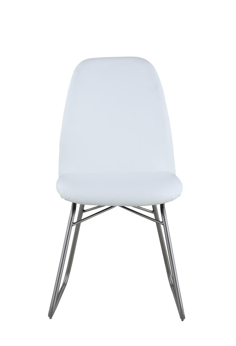 GRETCHEN Contemporary Curved-Back Side Chair w/ Sled Base