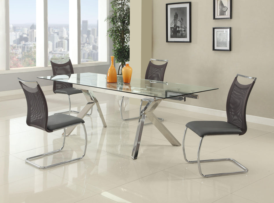 ELLA Contemporary Extendable Dining Table w/ Steel Legs image