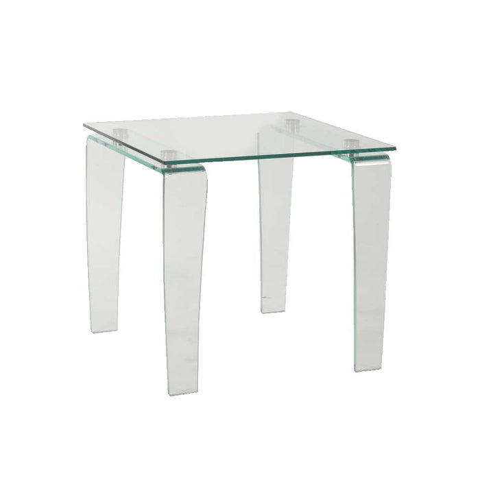 VERA Contemporary All-Glass Square Lamp Table