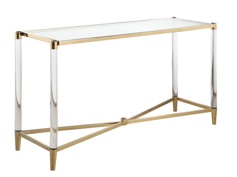 DENALI Rectangular Glass Top Sofa Table