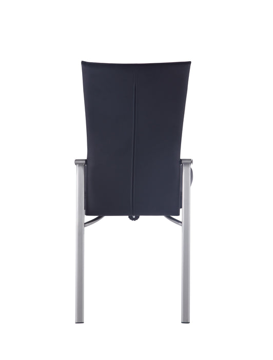 MOLLY Contemporary Motion-Back Side Chair w/ Brushed Steel Frame