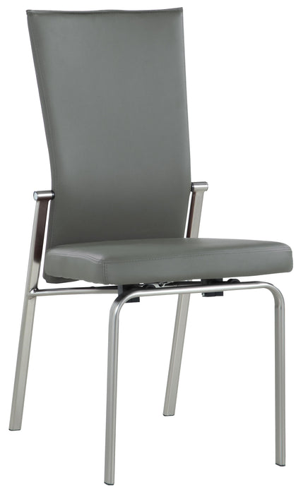 MOLLY Contemporary Motion-Back Side Chair w/ Brushed Steel Frame