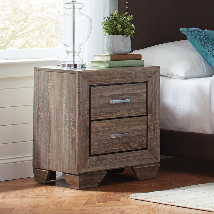 Kauffman 2-drawer Nightstand Washed Taupe