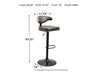 Bellatier Adjustable Height Bar Stool - Yulissa Home Furnishings (NJ)