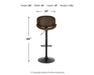 Bellatier Adjustable Height Bar Stool - Yulissa Home Furnishings (NJ)