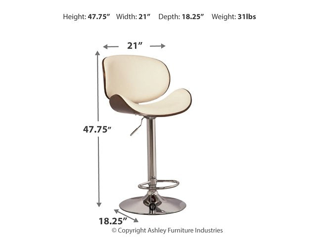 Bellatier Adjustable Height Bar Stool - Yulissa Home Furnishings (NJ)