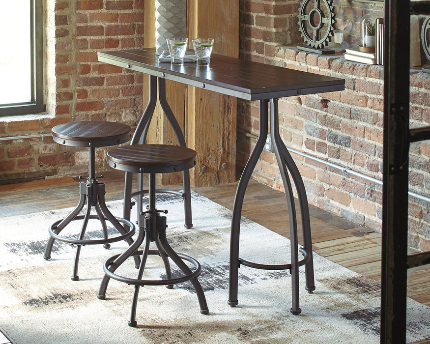 Odium Counter Height Dining Table and Bar Stools (Set of 3) - Yulissa Home Furnishings (NJ)