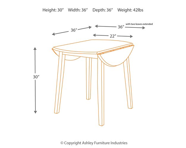 Hammis Dining Drop Leaf Table - Yulissa Home Furnishings (NJ)