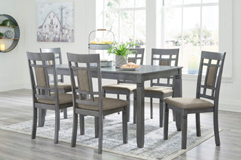 Jayemyer Dining Table and Chairs (Set of 7) - Yulissa Home Furnishings (NJ)