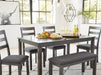 Bridson Dining Table and Chairs with Bench (Set of 6) - Yulissa Home Furnishings (NJ)