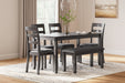 Bridson Dining Table and Chairs with Bench (Set of 6) - Yulissa Home Furnishings (NJ)