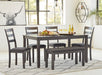 Bridson Dining Table and Chairs with Bench (Set of 6) - Yulissa Home Furnishings (NJ)