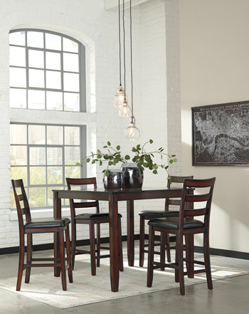 Coviar Counter Height Dining Table and Bar Stools (Set of 5) - Yulissa Home Furnishings (NJ)