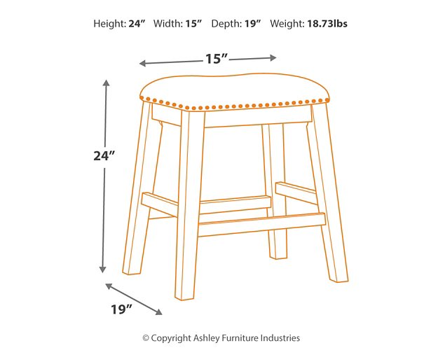 Caitbrook Counter Height Upholstered Bar Stool - Yulissa Home Furnishings (NJ)