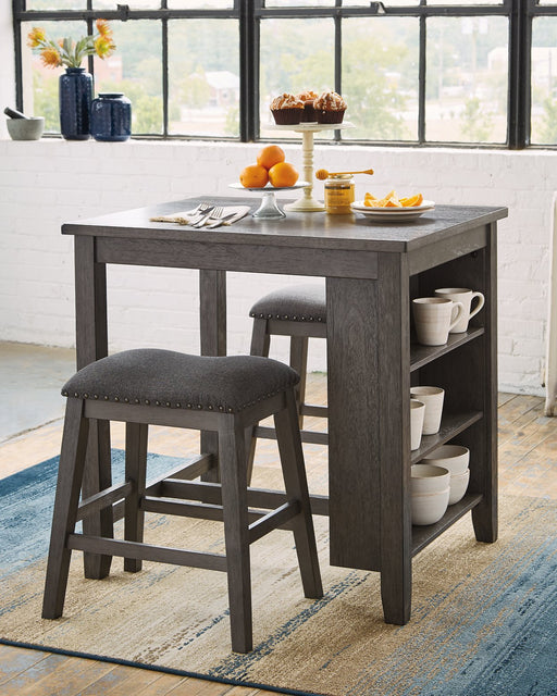 Caitbrook Counter Height Dining Table and Bar Stools (Set of 3) - Yulissa Home Furnishings (NJ)