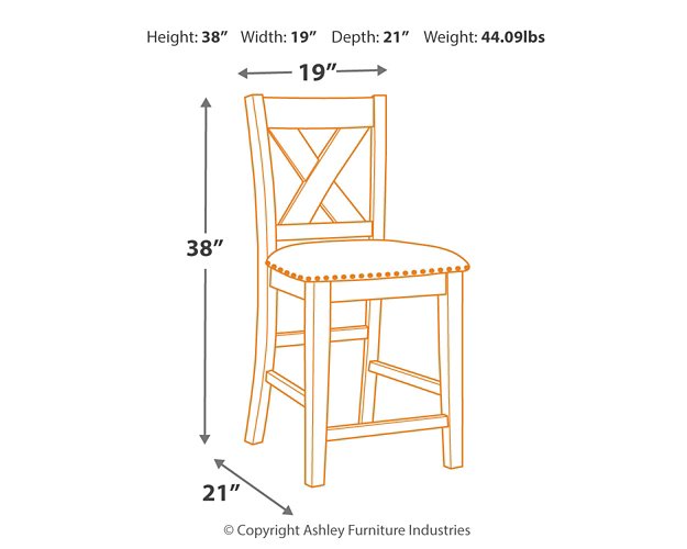 Caitbrook Counter Height Upholstered Bar Stool - Yulissa Home Furnishings (NJ)