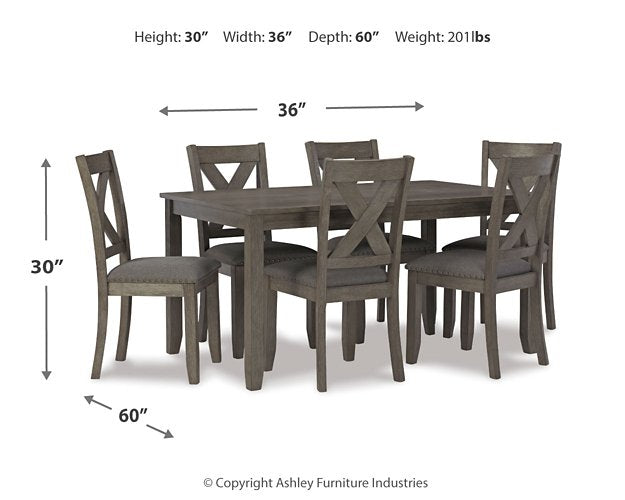 Caitbrook Dining Table and Chairs (Set of 7) - Yulissa Home Furnishings (NJ)