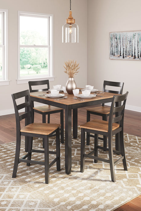 Gesthaven Counter Height Dining Table and 4 Barstools (Set of 5) - Yulissa Home Furnishings (NJ)