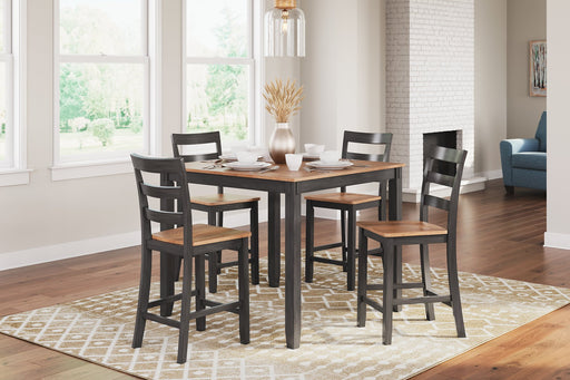 Gesthaven Counter Height Dining Table and 4 Barstools (Set of 5) - Yulissa Home Furnishings (NJ)