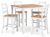 Gesthaven Counter Height Dining Table and 4 Barstools (Set of 5) - Yulissa Home Furnishings (NJ)