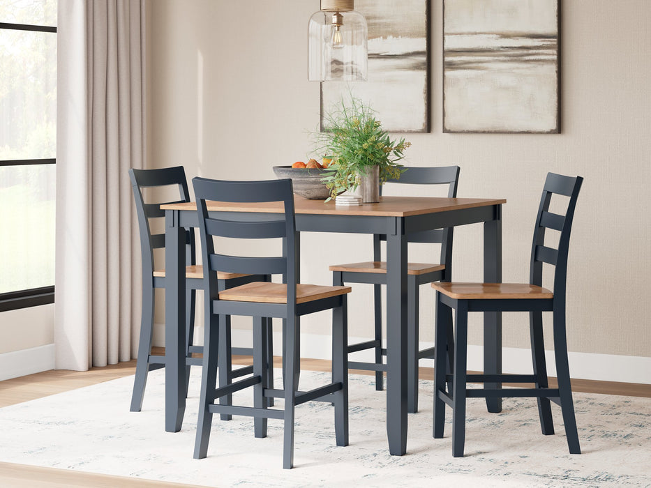 Gesthaven Counter Height Dining Table and 4 Barstools (Set of 5) - Yulissa Home Furnishings (NJ)