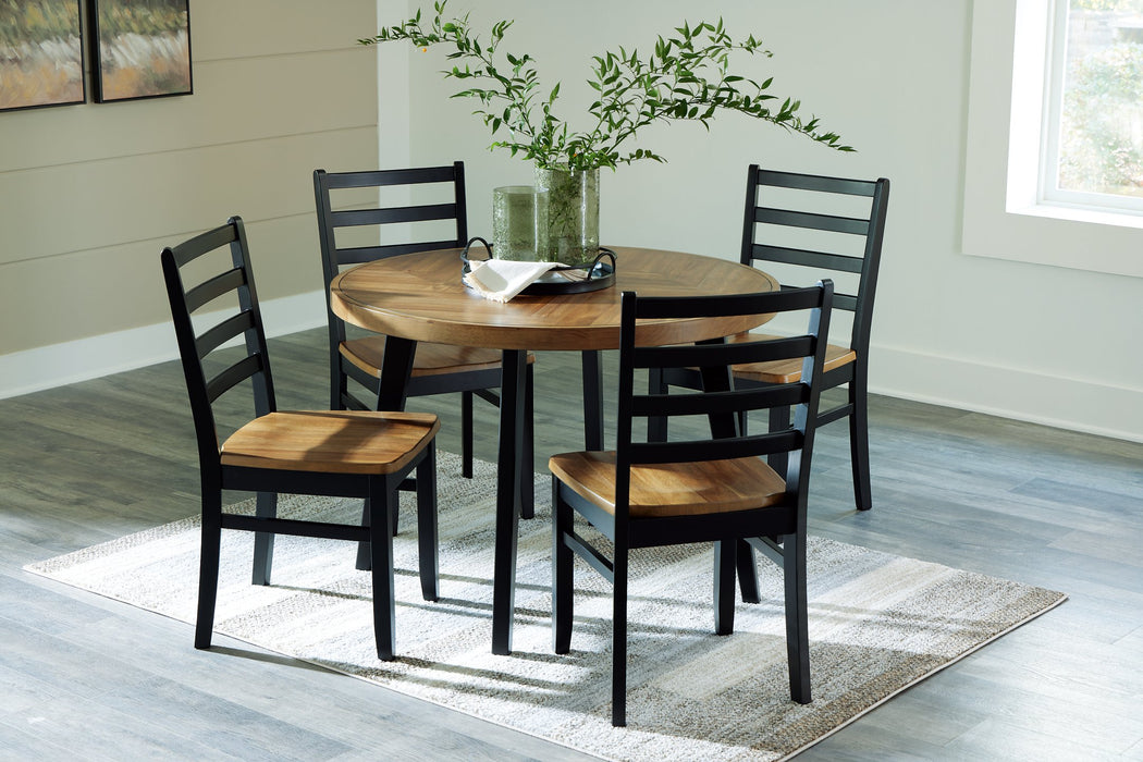 Blondon Dining Table and 4 Chairs (Set of 5) - Yulissa Home Furnishings (NJ)