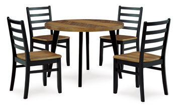 Blondon Dining Table and 4 Chairs (Set of 5) - Yulissa Home Furnishings (NJ)