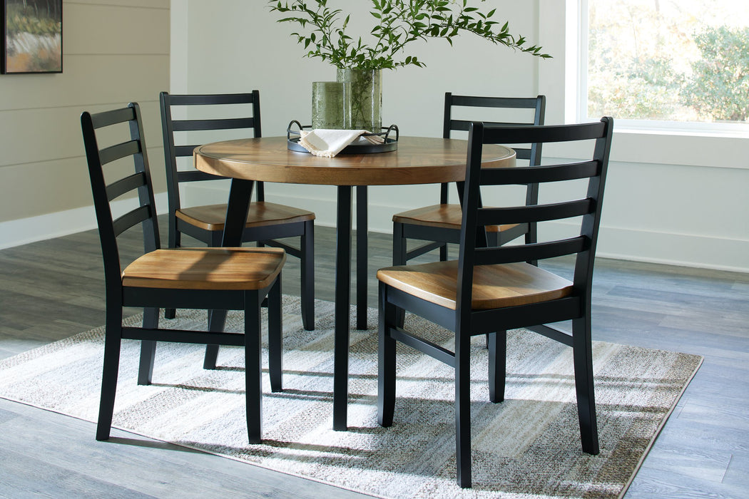 Blondon Dining Table and 4 Chairs (Set of 5) - Yulissa Home Furnishings (NJ)