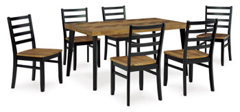 Blondon Dining Table and 6 Chairs (Set of 7) - Yulissa Home Furnishings (NJ)