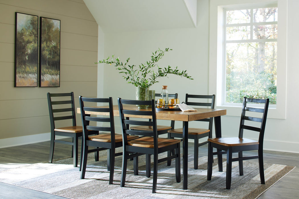 Blondon Dining Table and 6 Chairs (Set of 7) - Yulissa Home Furnishings (NJ)