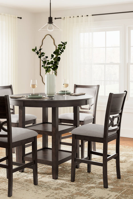 Langwest Counter Height Dining Table and 4 Barstools (Set of 5) - Yulissa Home Furnishings (NJ)