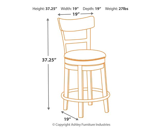 Pinnadel Counter Height Bar Stool - Yulissa Home Furnishings (NJ)