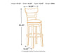 Pinnadel Bar Height Bar Stool - Yulissa Home Furnishings (NJ)