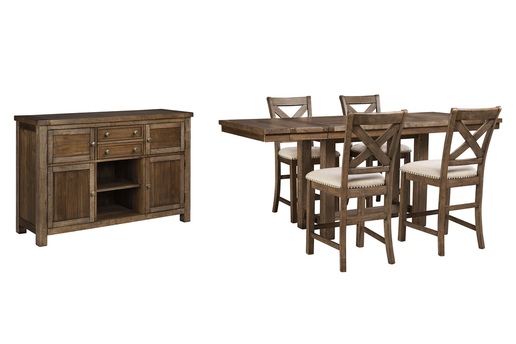 Moriville Counter Height Dining Set - Yulissa Home Furnishings (NJ)