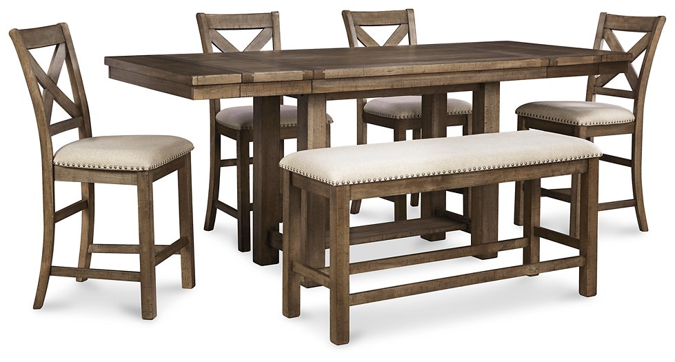 Moriville Counter Height Dining Set - Yulissa Home Furnishings (NJ)