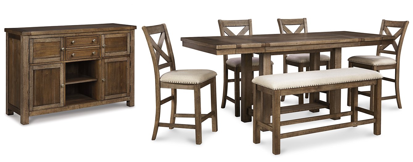 Moriville Counter Height Dining Set - Yulissa Home Furnishings (NJ)