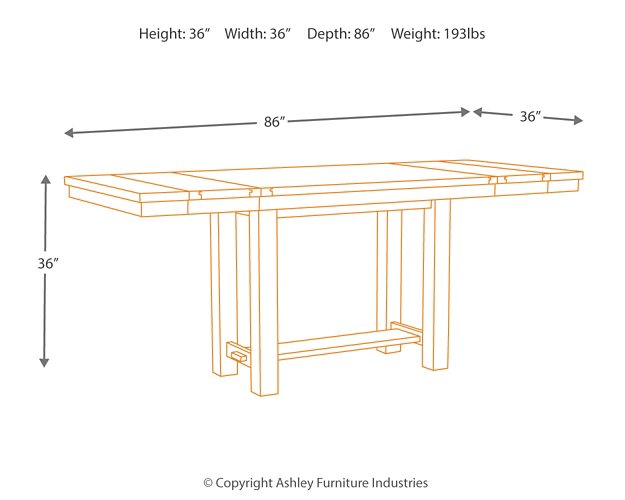 Moriville Counter Height Dining Set - Yulissa Home Furnishings (NJ)