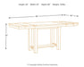 Moriville Counter Height Dining Extension Table - Yulissa Home Furnishings (NJ)