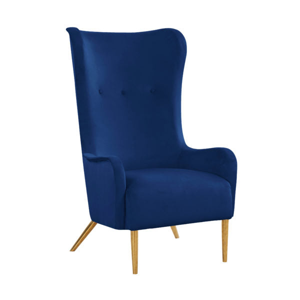 ETHAN NAVY VELVET TALL CHAIR