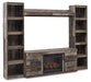 Derekson 4-Piece Entertainment Center with Electric Fireplace - Yulissa Home Furnishings (NJ)