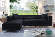 Amie Glam Black Sectional w/ Storage image