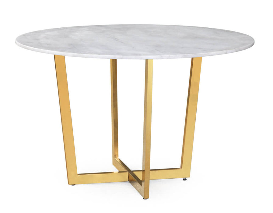 MAXIM WHITE MARBLE DINING ROOM TABLE