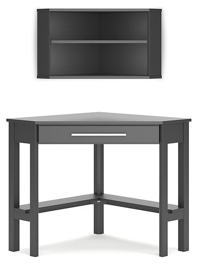 Otaska Home Office Corner Desk with Bookcase - Yulissa Home Furnishings (NJ)