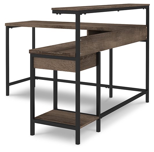 Arlenbry Home Office L-Desk with Storage - Yulissa Home Furnishings (NJ)