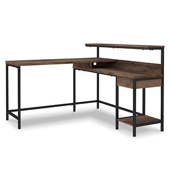 Arlenbry Home Office L-Desk with Storage - Yulissa Home Furnishings (NJ)