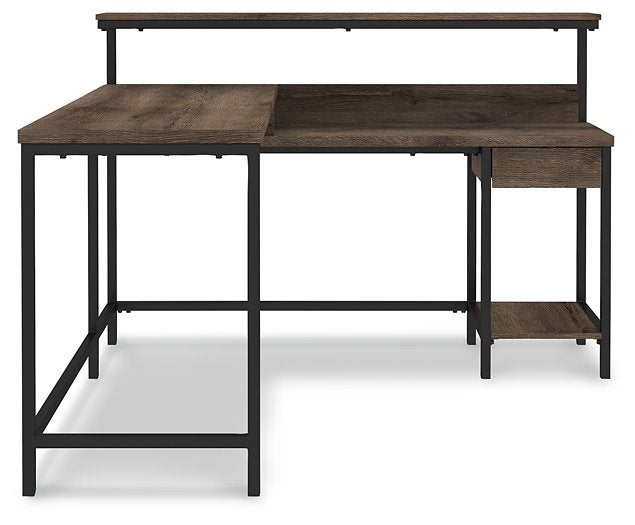 Arlenbry Home Office L-Desk with Storage - Yulissa Home Furnishings (NJ)