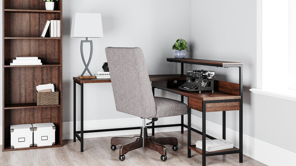 Camiburg Home Office L-Desk with Storage - Yulissa Home Furnishings (NJ)